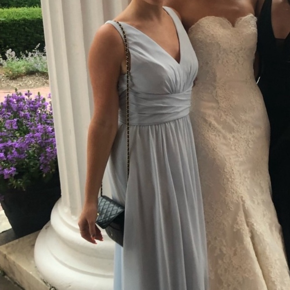 Ice blue bridesmaid dress